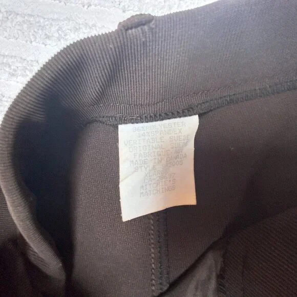 Vintage Mitchie's Matching High Rise Suede Patchwork Straight Leg Pants XL Brown - Picture 3 of 9